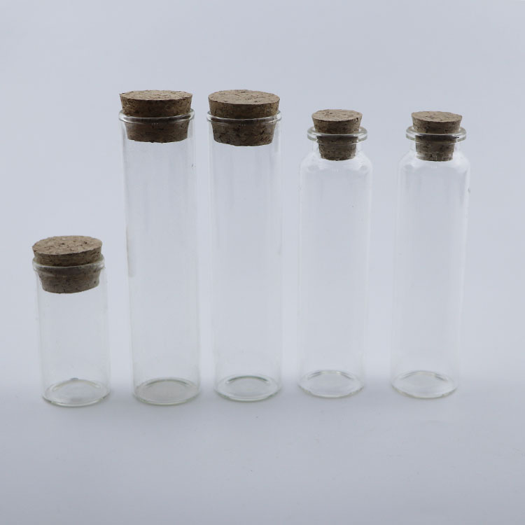 hot sale 4ml-20ml Small glass Vials With Lid  Cork Stopper Bottle DIY Small Glass Bottle Mini Containers 22 diameter