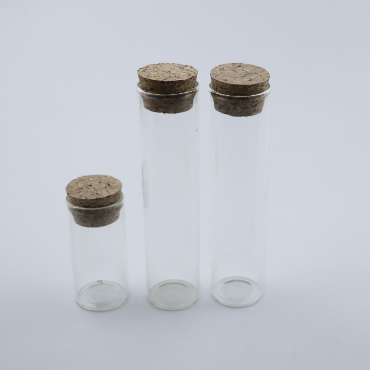 hot sale 4ml-20ml Small glass Vials With Lid Cork Stopper Bottle DIY Small Glass Bottle Mini Containers 22 diameter