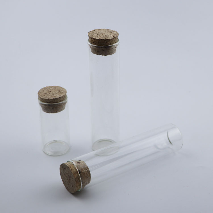 hot sale 4ml-20ml Small glass Vials With Lid Cork Stopper Bottle DIY Small Glass Bottle Mini Containers 22 diameter