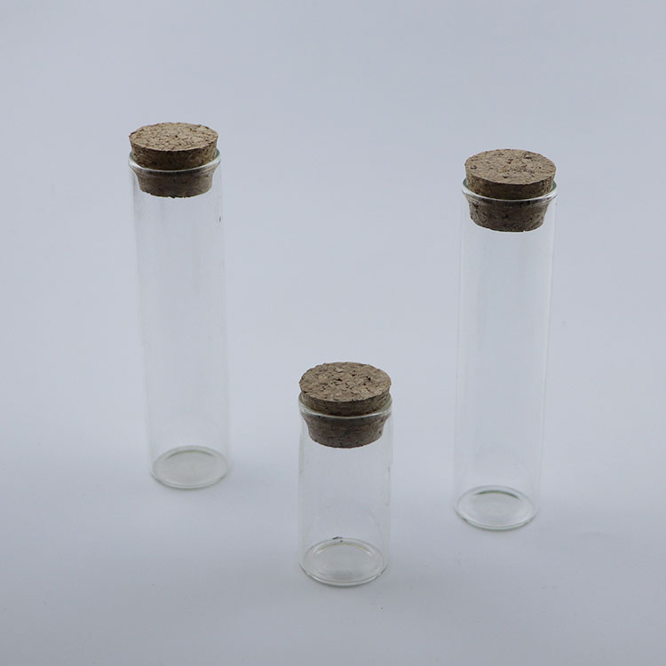 hot sale 4ml-20ml Small glass Vials With Lid Cork Stopper Bottle DIY Small Glass Bottle Mini Containers 22 diameter