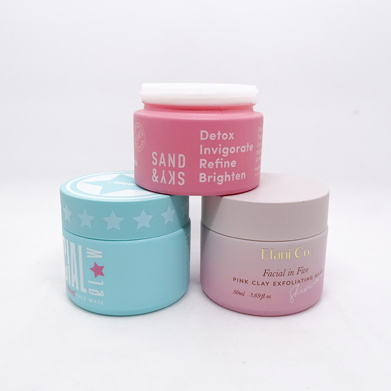 hot sale 50ml 50g 100g custom painted frosted empty cosmetic jars for face cream