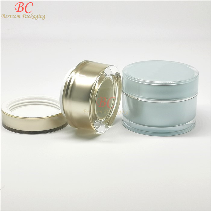 hot sale 5g 10g 15g 30g 50g 100g 150g 200g new style face cream acrylic cosmetic jar with skin Care Cream