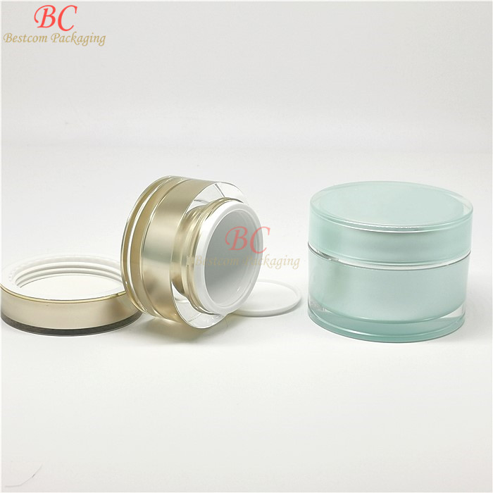 hot sale 5g 10g 15g 30g 50g 100g 150g 200g new style face cream acrylic cosmetic jar with skin Care Cream