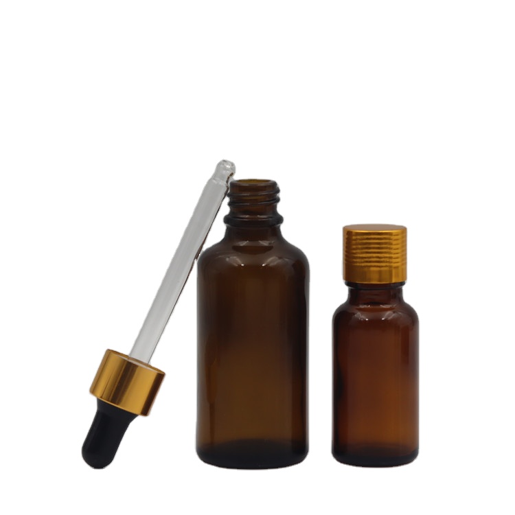 hot sale 5ml 10ml 15ml 20ml 30ml 50ml 100ml 200ml amber glass essential oil bottle with dropper