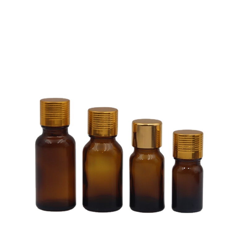 hot sale 5ml 10ml 15ml 20ml 30ml 50ml 100ml 200ml amber glass essential oil bottle with dropper