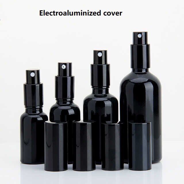 hot sale 5ml 10ml 15ml 20ml 30ml 50ml 100ml black glass spray bottles frosted black bottle
