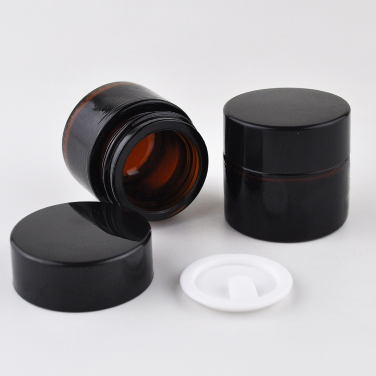 hot sale 5ml 10ml 15ml 20ml 30ml 50ml 100ml round glass face cream jar with aluminium cap