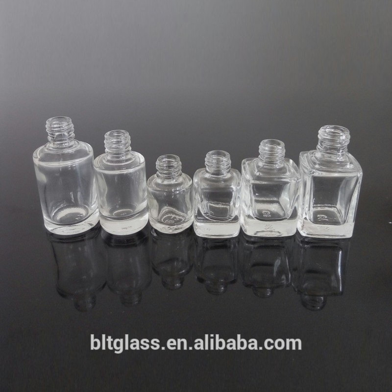 hot sale 5ml 10ml 15ml empty nail polish oil glass bottle with black cap and brush