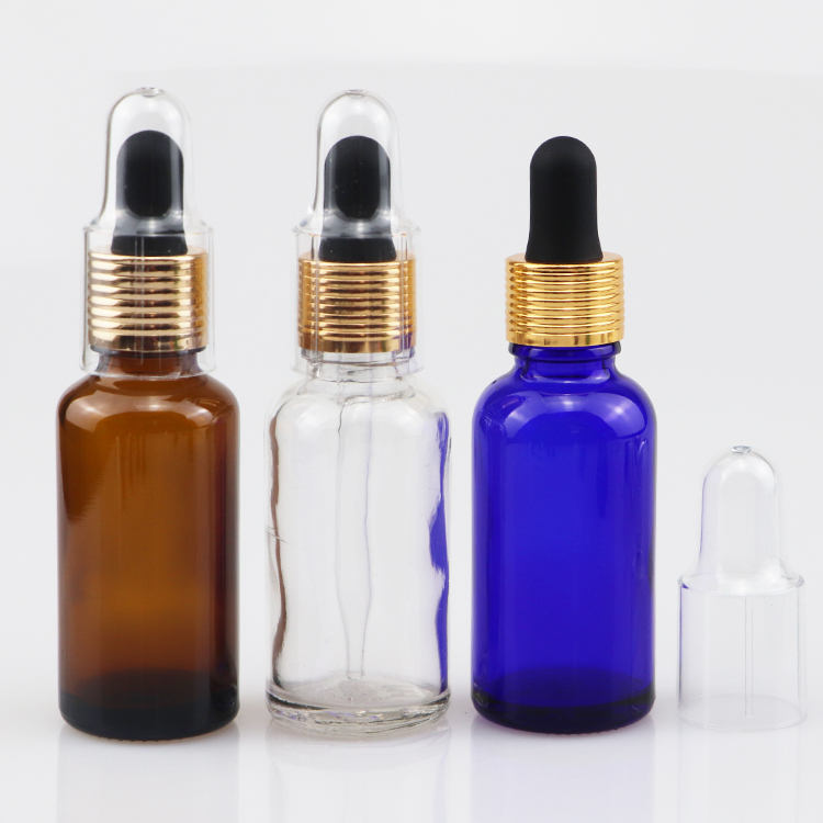 hot sale Small 10ml 30 Ml 50ml Dropper Serum Bottles Essential Oil Bottle Serum Bottle With Dropper and hat