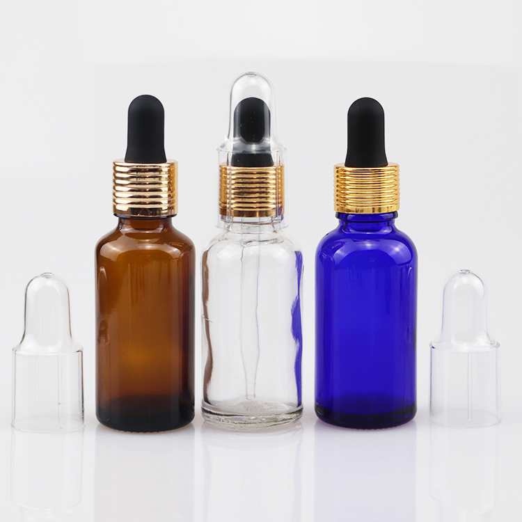 hot sale Small 10ml 30 Ml 50ml Dropper Serum Bottles Essential Oil Bottle Serum Bottle With Dropper and hat