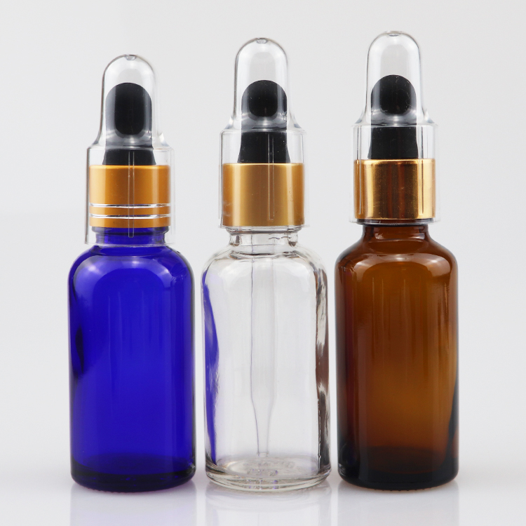 hot sale Small 10ml 30 Ml 50ml Dropper Serum Bottles Essential Oil Bottle Serum Bottle With Dropper and hat