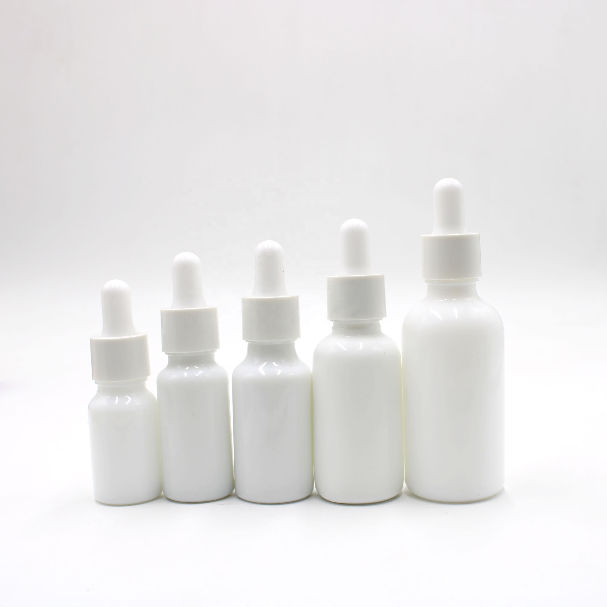 hot sale White Porcelain Essential Oil Cosmetic Packaging Glass Dropper Bottle20ml 30ml 50ml 100ml