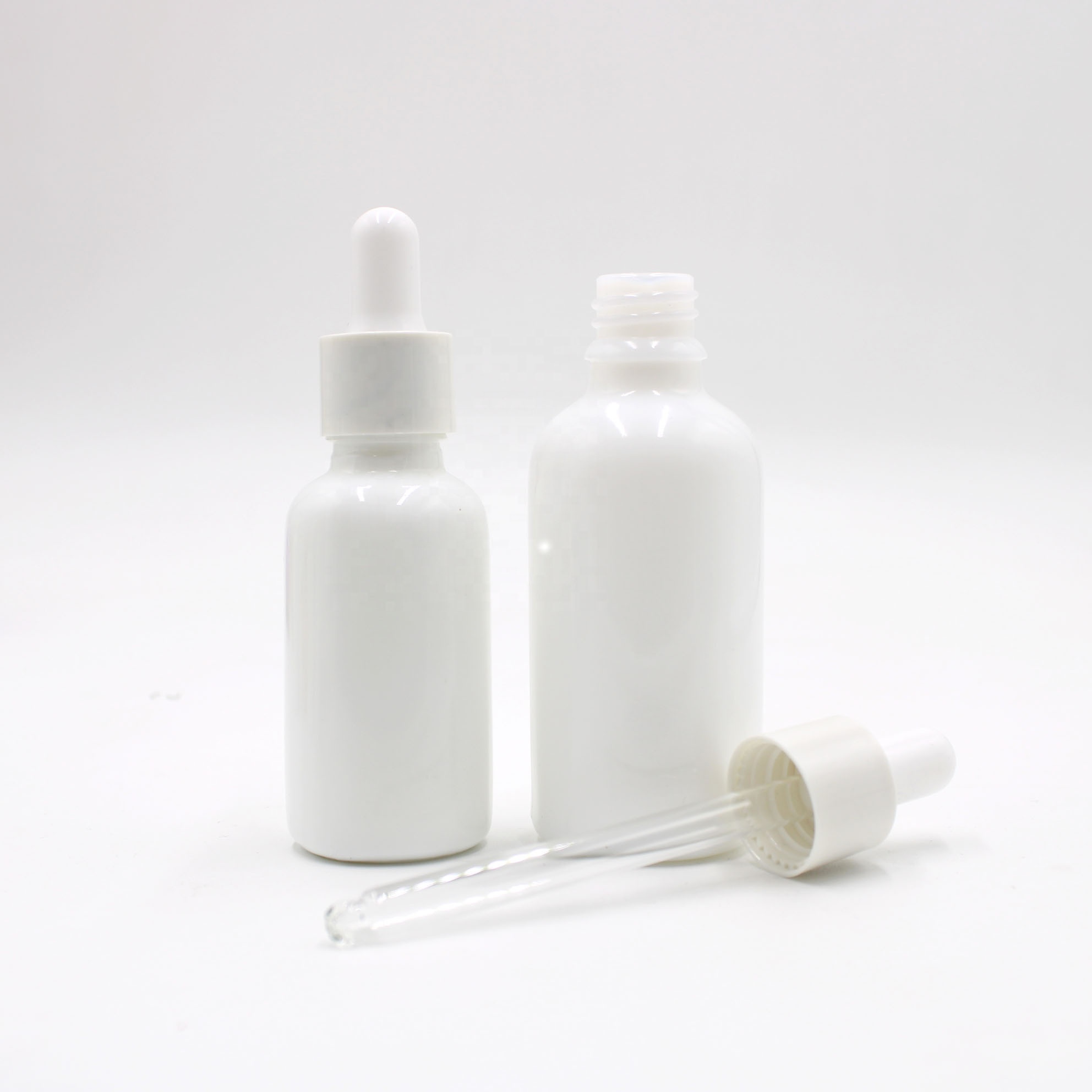 hot sale White Porcelain Essential Oil Cosmetic Packaging Glass Dropper Bottle20ml 30ml 50ml 100ml