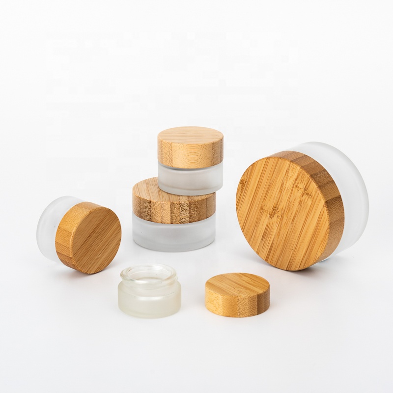 hot sale bamboo glass bottle cap candle jar with bamboo lid