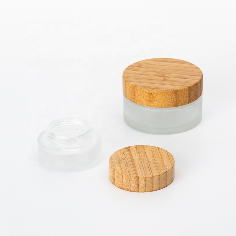 hot sale bamboo glass bottle cap candle jar with bamboo lid
