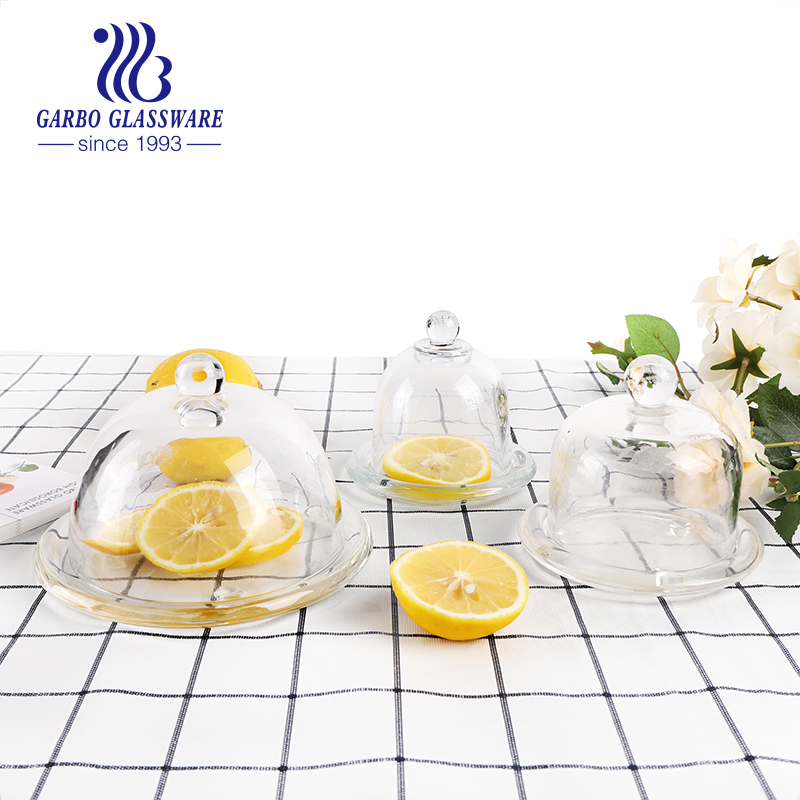 hot sale butter glass plate lemon glass candy jar for home and restaurant using with high quality brazil sales glassware