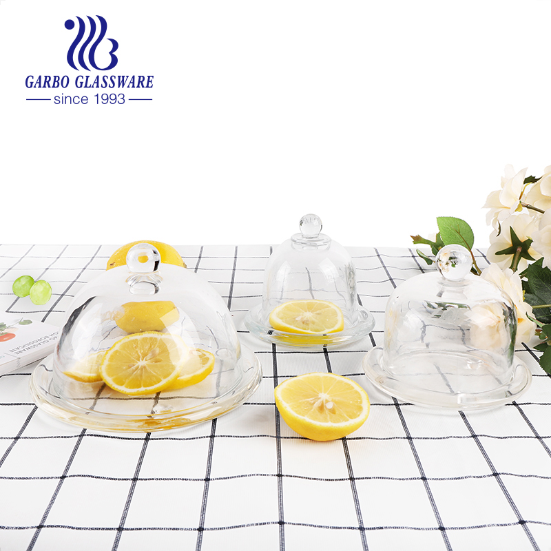 hot sale butter glass plate lemon glass candy jar for home and restaurant using with high quality brazil sales glassware