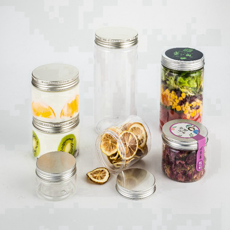 hot sale cheap empty clear plastic jar pet for food,100ml plastic jar