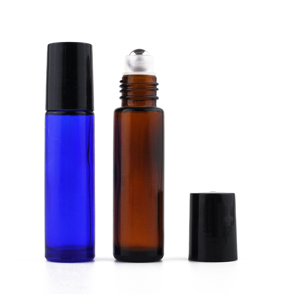 hot sale clear 5ml 10 ml roll on glass bottle for essential oil