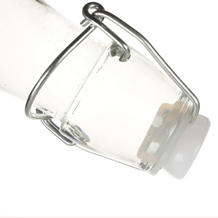 hot sale clear long neck glass beer bottles with flip/swing top finish