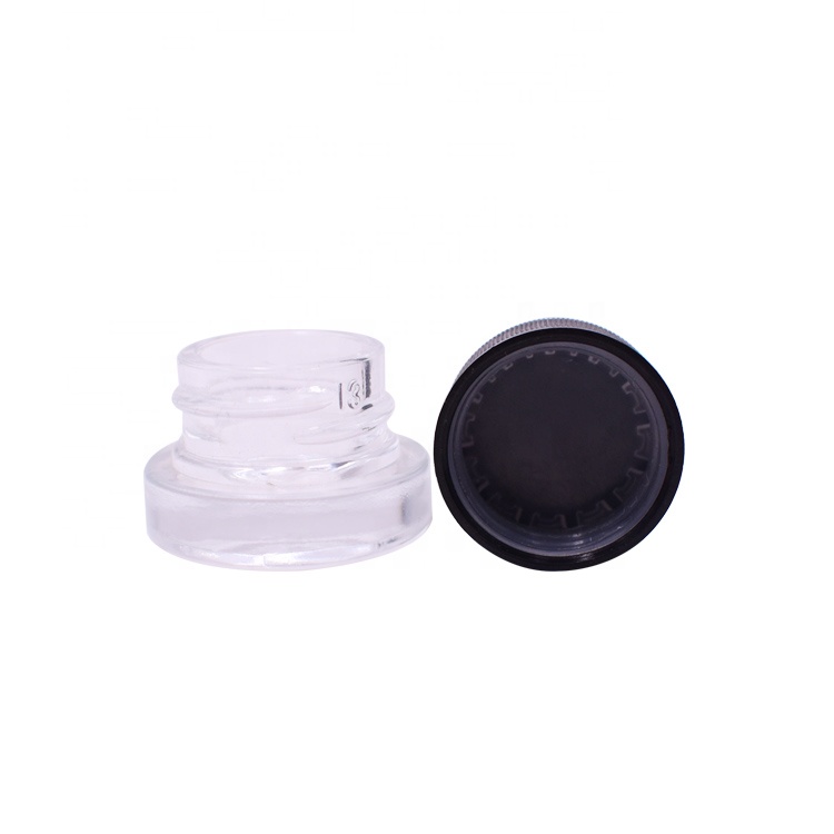 hot sale concentrate eye cream transparent 5g 7g 9g child resistant glass jar for tobacco