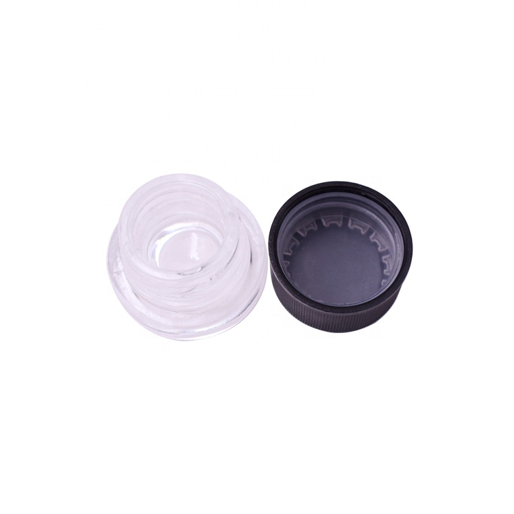 hot sale concentrate eye cream transparent 5g 7g 9g child resistant glass jar for tobacco