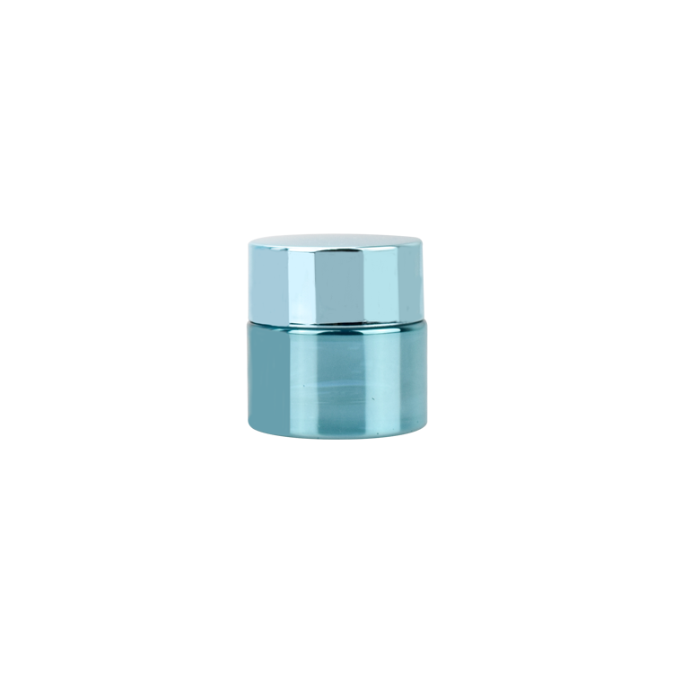 hot sale cosmetic packaging  30g 50g 100g  aqua blue glass jar