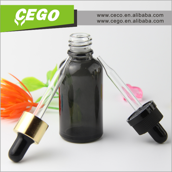 hot sale custom paper packing tube box 1/2oz 1oz 60ml 2oz black boston round glass dropper bottles