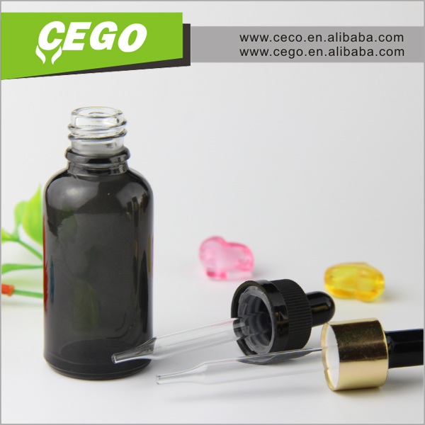 hot sale custom paper packing tube box 1/2oz 1oz 60ml 2oz black boston round glass dropper bottles