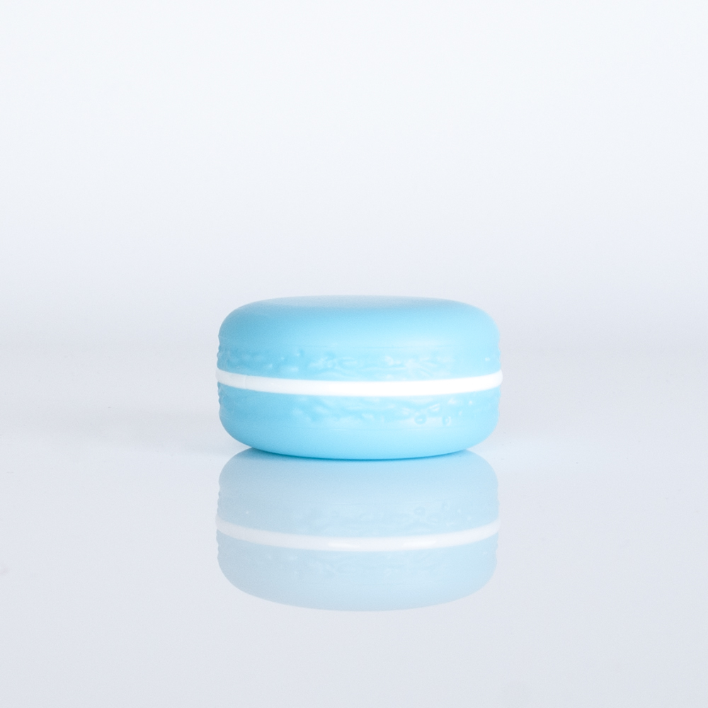 hot sale cute design cookie shape macaron travel container cosmetic cream jar for eye shadow manufacture