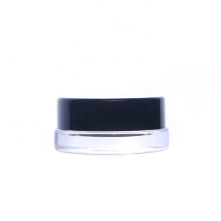 hot sale dab jar 3ml 5ml 7ml empty glass concentrate jar with lid for herb cbd oil waxes cosmetics eye cream packaging container