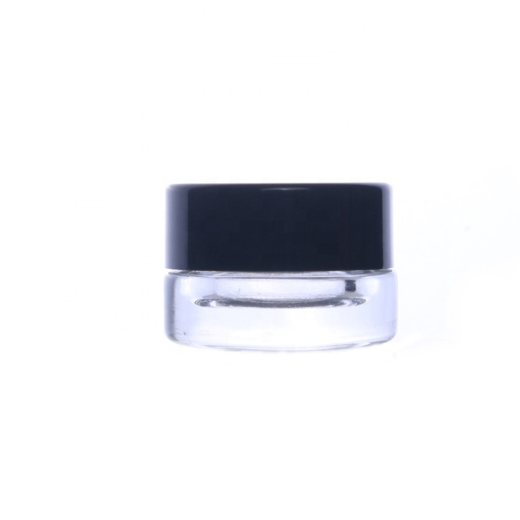 hot sale dab jar 3ml 5ml 7ml empty glass concentrate jar with lid for herb cbd oil waxes cosmetics eye cream packaging container
