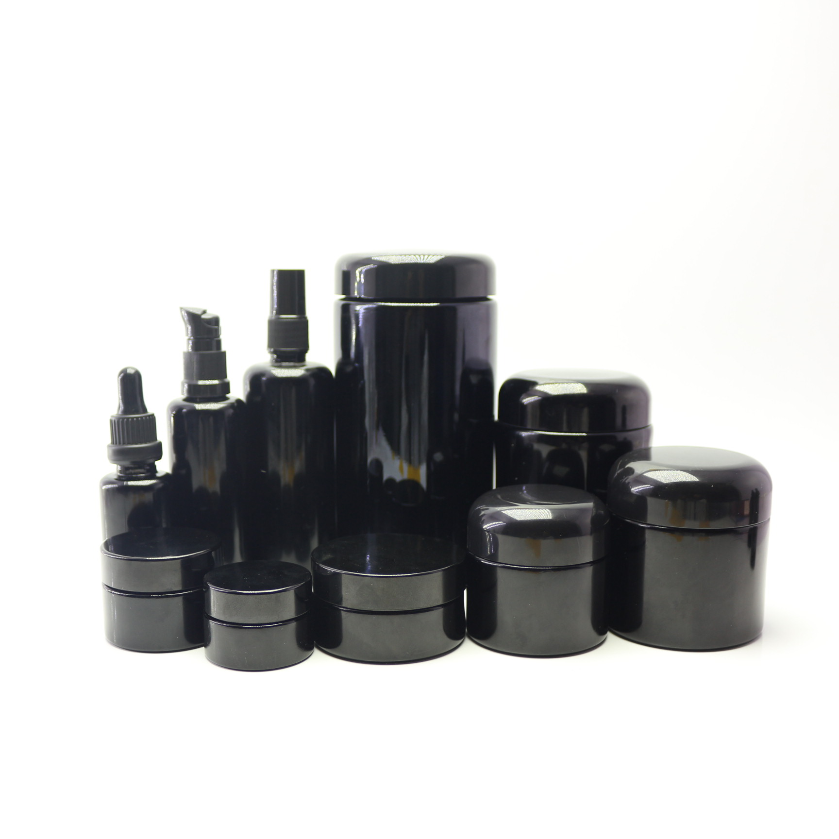 hot sale dark violet jars and bottles for cosmetic DVJ-083C