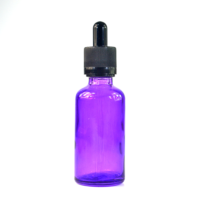 hot sale e liquid essential oil 2oz 60ml purple glass dropper bottle with anti-theft cap