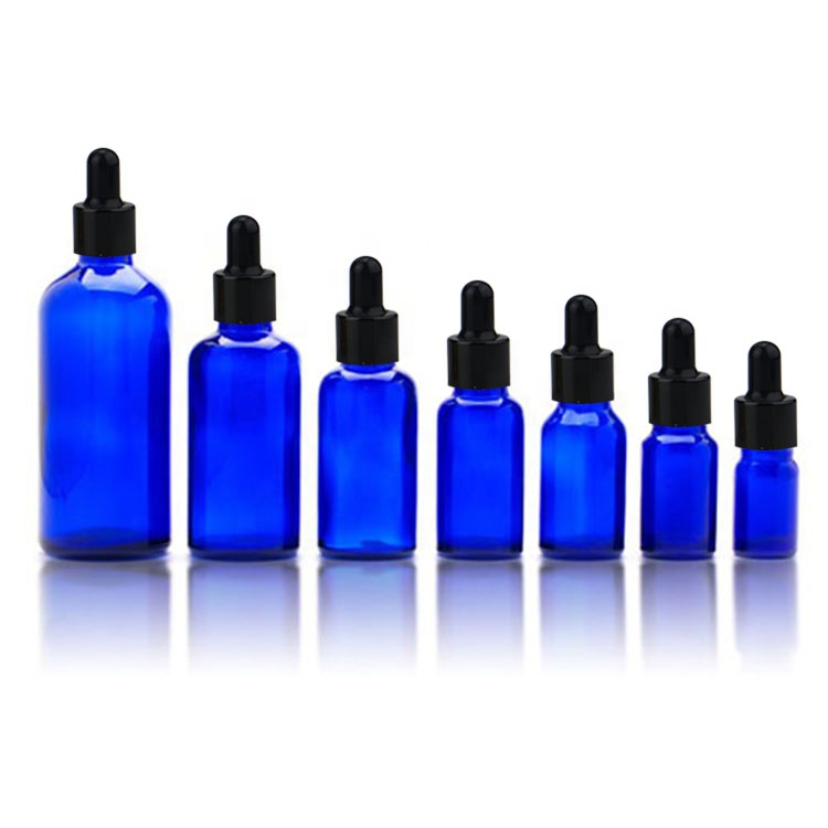 hot sale empty 10ml 20ml 30ml 60ml aluminium cap glass bottle massage oil bottle black screw cap with dropper