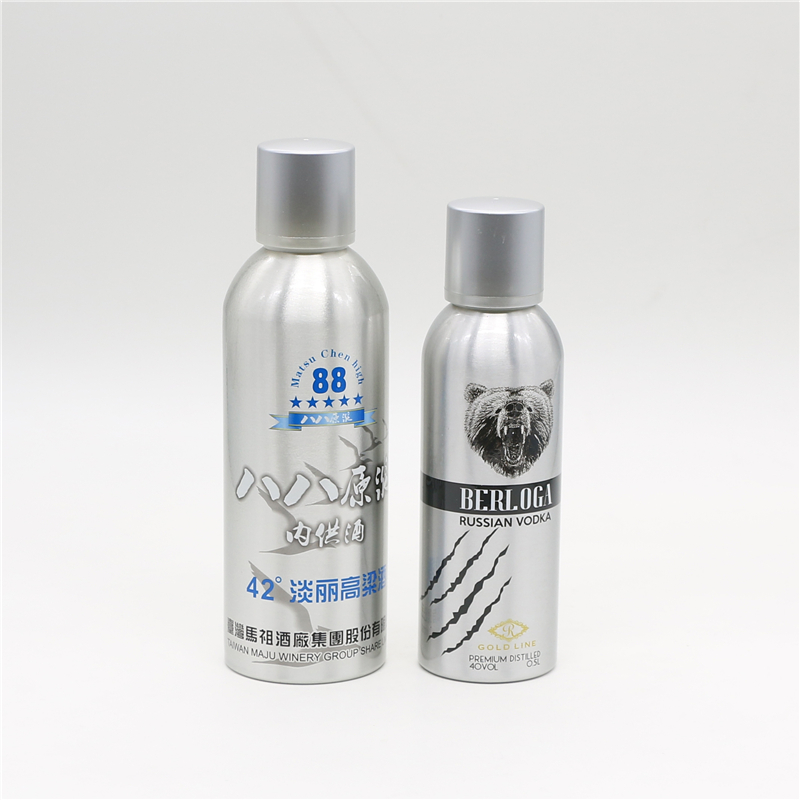 hot sale empty 500ml and 1L metal aluminum vodka bottle