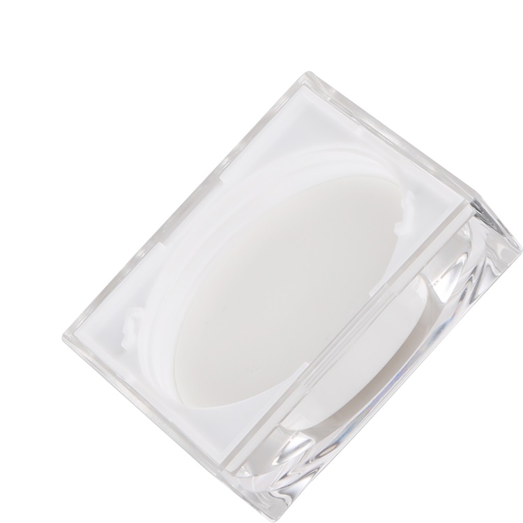 hot sale empty acrylic cosmetic containers 15g 30g 50g clear transparent color double wall eye face cream acrylic jars