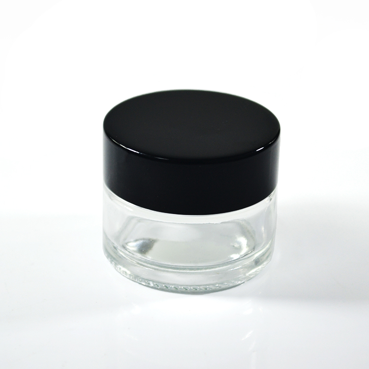 hot sale empty clear black glass luxury cosmetic containers skincare bottle set