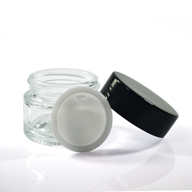 hot sale empty clear black glass luxury cosmetic containers skincare bottle set