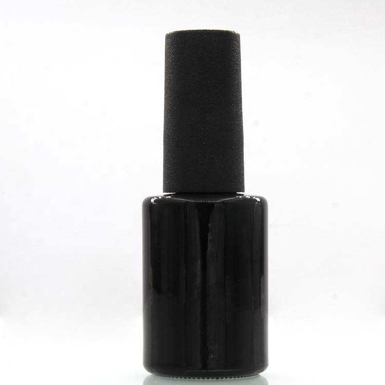 hot sale empty custom nail gel bottle black packaging 10ml with black cap wholesales
