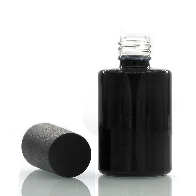 hot sale empty custom nail gel bottle black packaging 10ml with black cap wholesales