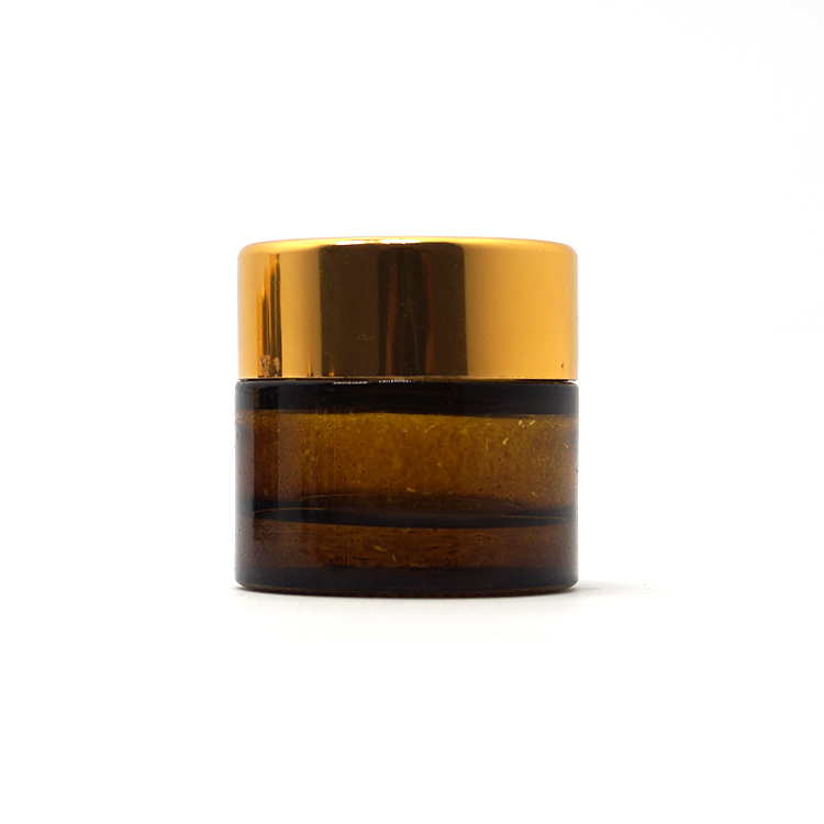 hot sale glass amber cream jar 2oz with black lid envases de crema