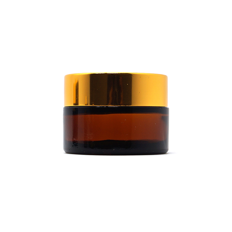 hot sale glass amber cream jar 2oz with black lid envases de crema