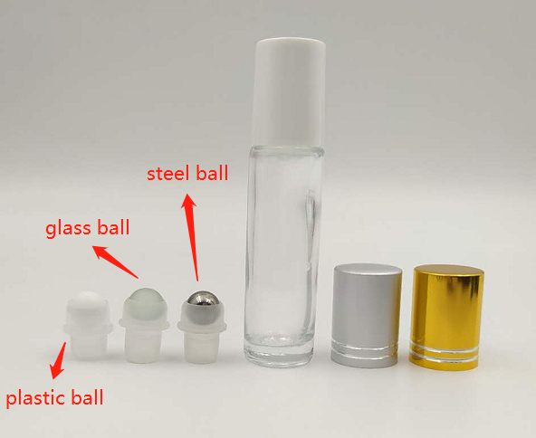 hot sale glass roll on glass vial 10ml perfume bottles with aluminium caps