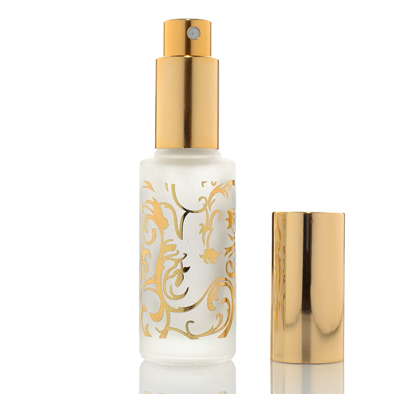 hot sale golden and silver 12 ml perfume glass bottle