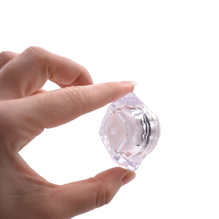 hot sale high end fancy sample acrylic jar 5g clear acrylic jar cosmetic cream for eye cream