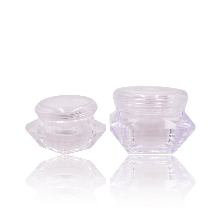 hot sale high end fancy sample acrylic jar 5g clear acrylic jar cosmetic cream for eye cream