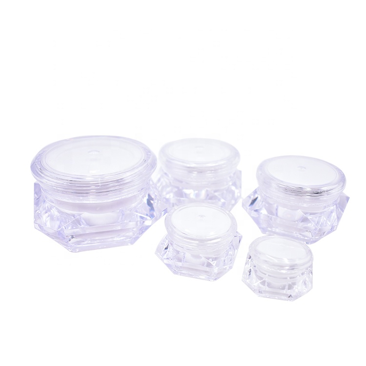 hot sale high end fancy sample acrylic jar 5g clear acrylic jar cosmetic cream for eye cream