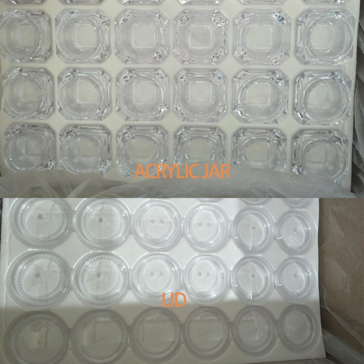 hot sale high end fancy sample acrylic jar 5g clear acrylic jar cosmetic cream for eye cream