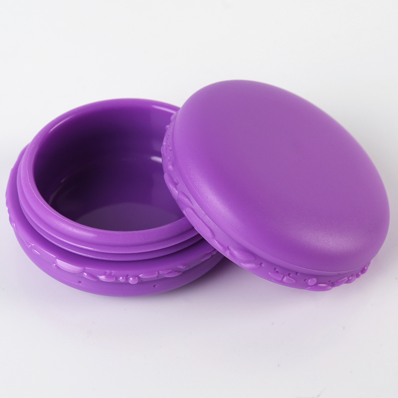hot sale high quality 10g pp plastic empty macarons shaped cosmetic cream jar for lip and eye shadow manufacture